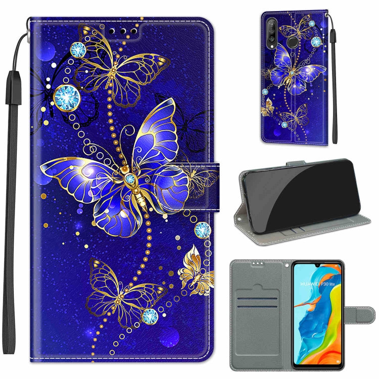 Voltage Colored Drawing Magnetic Clasp Horizontal Flip PU Leather Case with Holder & Card Slots, For Huawei P30 Lite