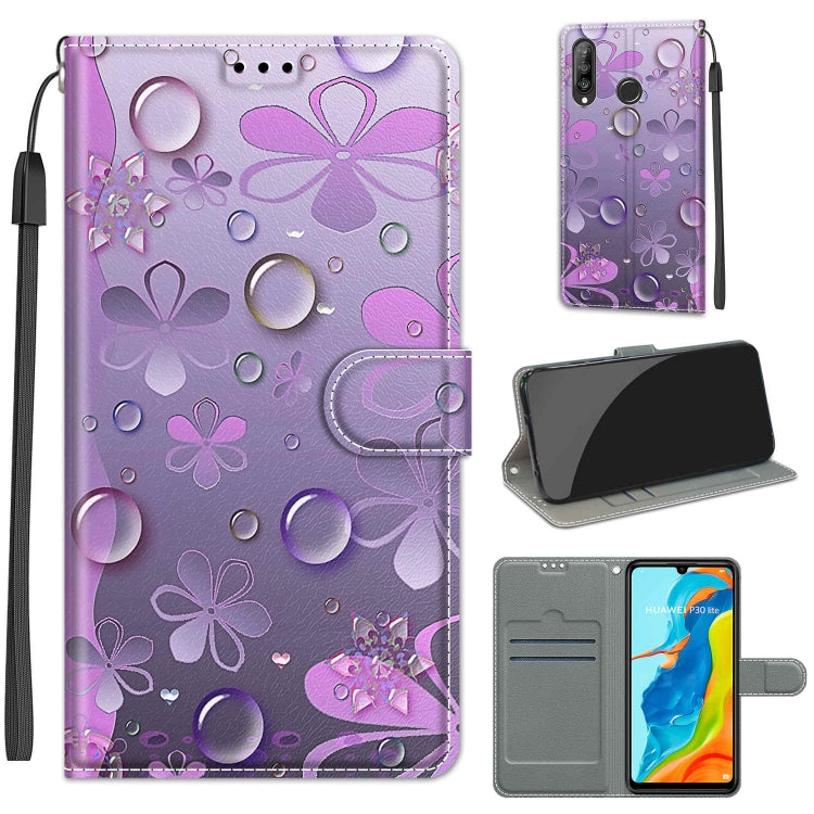 Voltage Colored Drawing Magnetic Clasp Horizontal Flip PU Leather Case with Holder & Card Slots, For Huawei P30 Lite