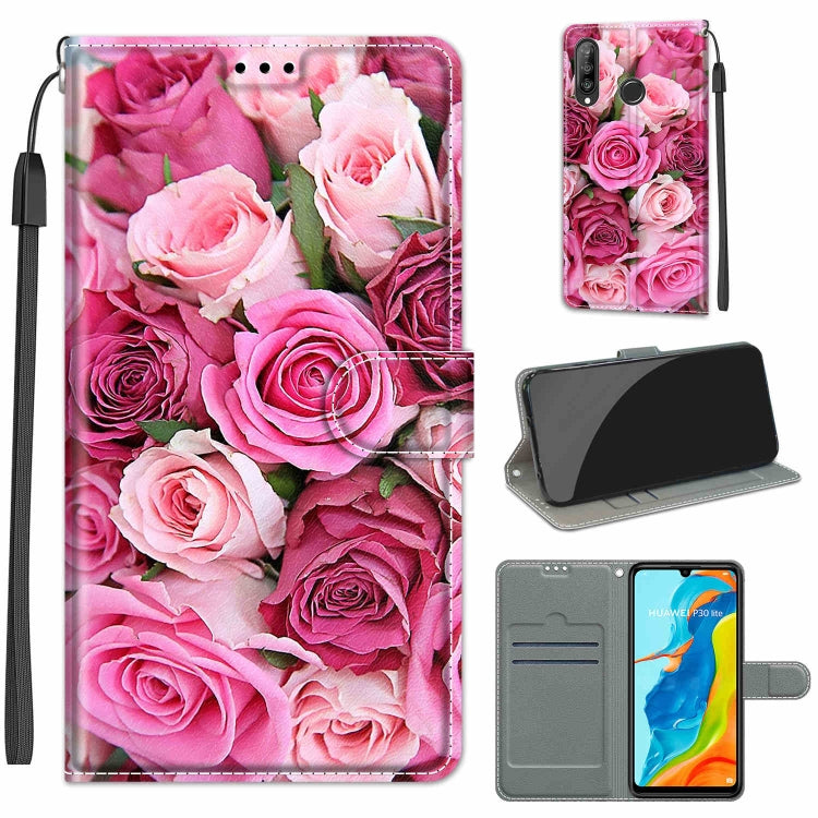 Voltage Colored Drawing Magnetic Clasp Horizontal Flip PU Leather Case with Holder & Card Slots, For Huawei P30 Lite