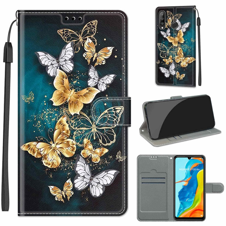 Voltage Colored Drawing Magnetic Clasp Horizontal Flip PU Leather Case with Holder & Card Slots, For Huawei P30 Lite