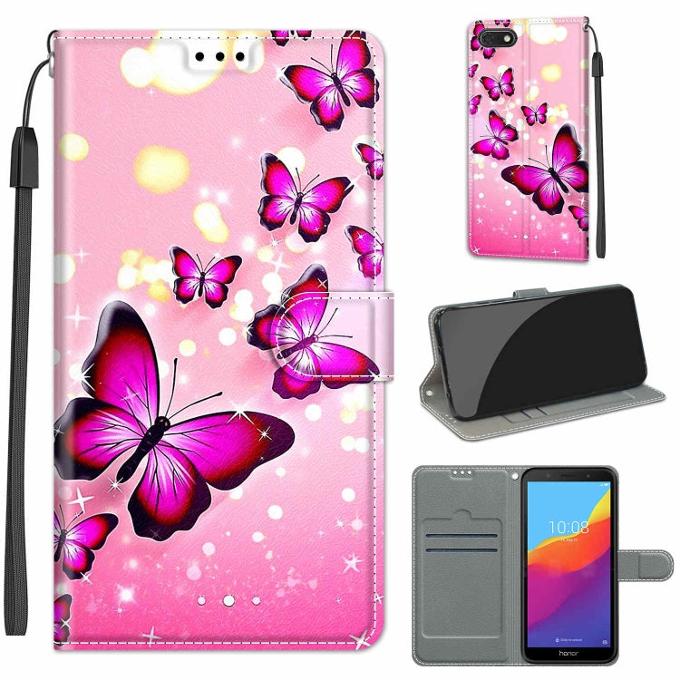 Voltage Colored Drawing Magnetic Clasp Horizontal Flip PU Leather Case with Holder & Card Slots, For Huawei Y5 2018 / Honor Play 7