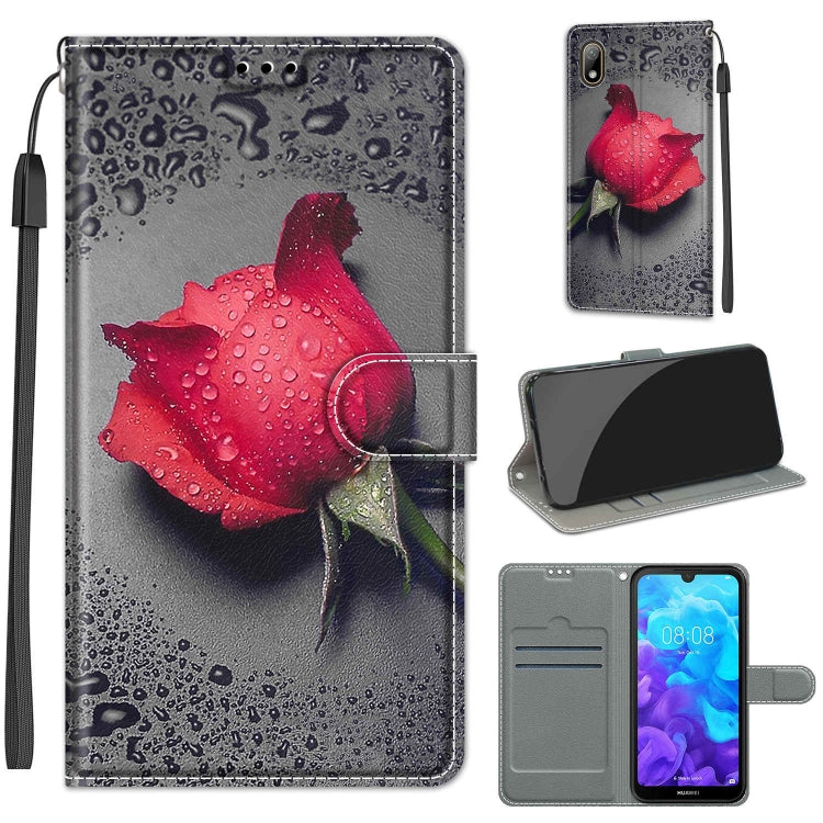 Voltage Colored Drawing Magnetic Clasp Horizontal Flip PU Leather Case with Holder & Card Slots, For Huawei Y5 2019 / Honor 8S