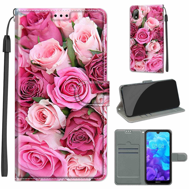 Voltage Colored Drawing Magnetic Clasp Horizontal Flip PU Leather Case with Holder & Card Slots, For Huawei Y5 2019 / Honor 8S