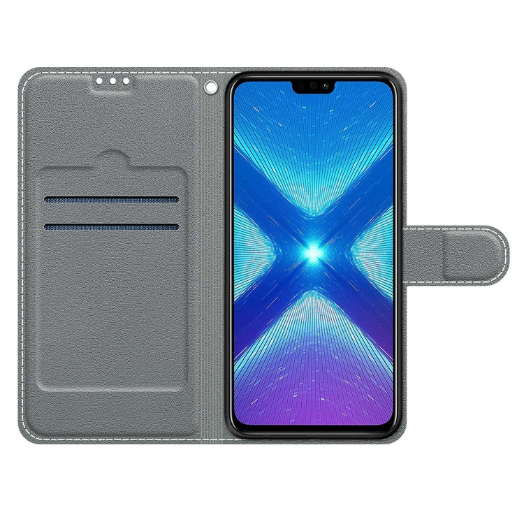 Voltage Colored Drawing Magnetic Clasp Horizontal Flip PU Leather Case with Holder & Card Slots, For Honor 8X