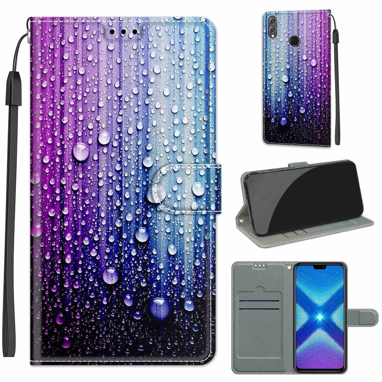 Voltage Colored Drawing Magnetic Clasp Horizontal Flip PU Leather Case with Holder & Card Slots, For Honor 8X