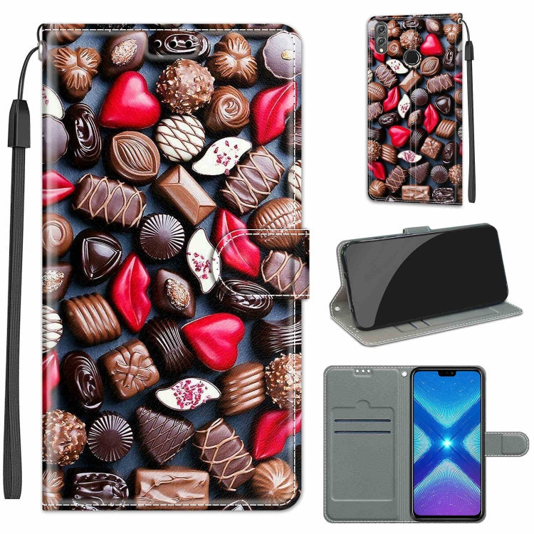 Voltage Colored Drawing Magnetic Clasp Horizontal Flip PU Leather Case with Holder & Card Slots, For Honor 8X