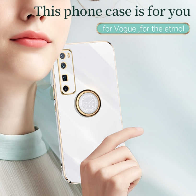 XINLI Straight Edge 6D Electroplate TPU Phone Case with Ring Holder, Series 7