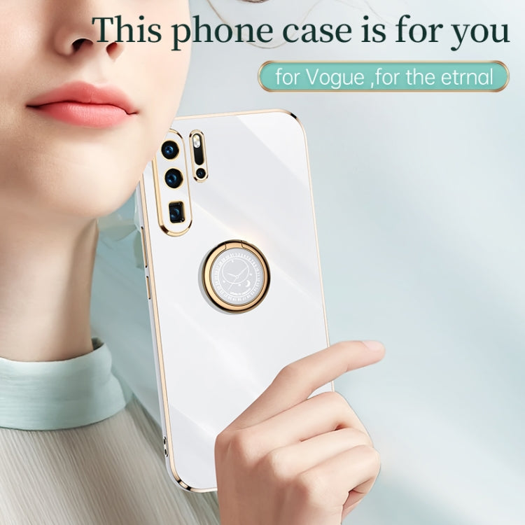 XINLI Straight Edge 6D Electroplate TPU Phone Case with Ring Holder, Series 3