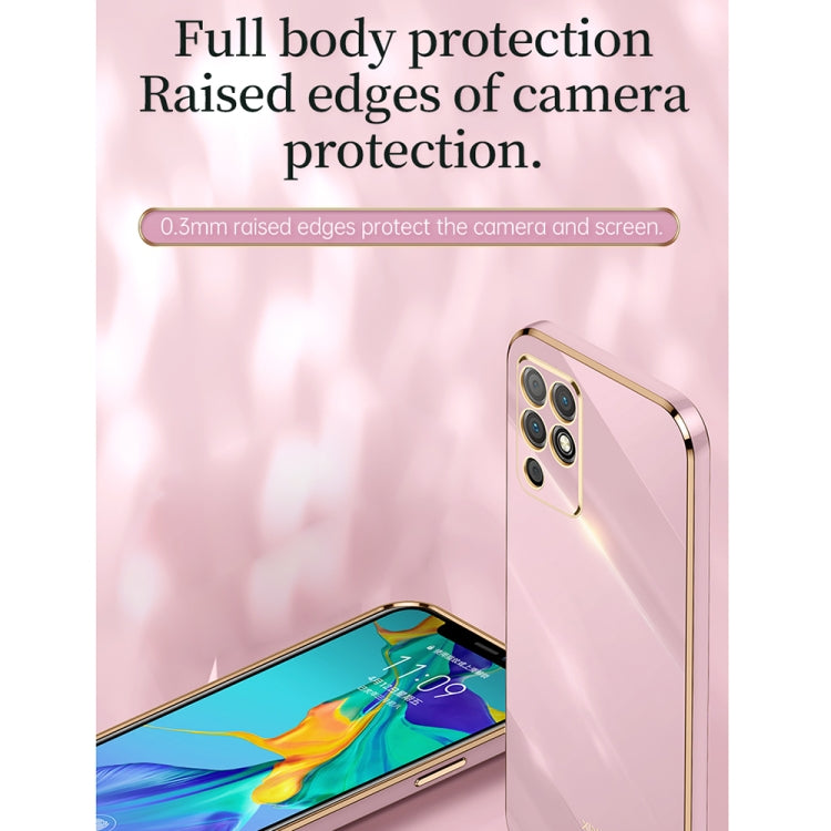 XINLI Straight Edge 6D Electroplate TPU Phone Case with Ring Holder, For Honor Play 5T Youth, For Honor V40 5G, For Honor X10 5G