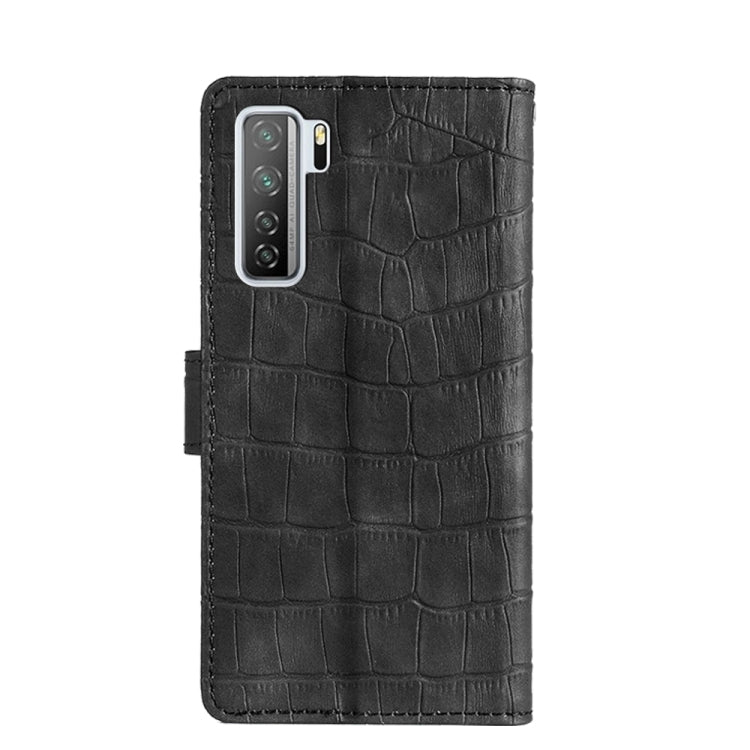 Skin Feel Crocodile Texture Magnetic Clasp Horizontal Flip PU Leather Case with Holder & Card Slots & Wallet, Series 4