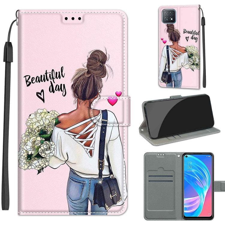 Voltage Coloured Drawing Magnetic Clasp Horizontal Flip PU Leather Case with Holder & Card Slots, For OPPO A72 5G / A73 5G / A53 5G