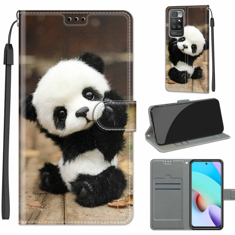 Voltage Coloured Drawing Magnetic Clasp Horizontal Flip PU Leather Case with Holder & Card Slots, For Xiaomi Redmi 10