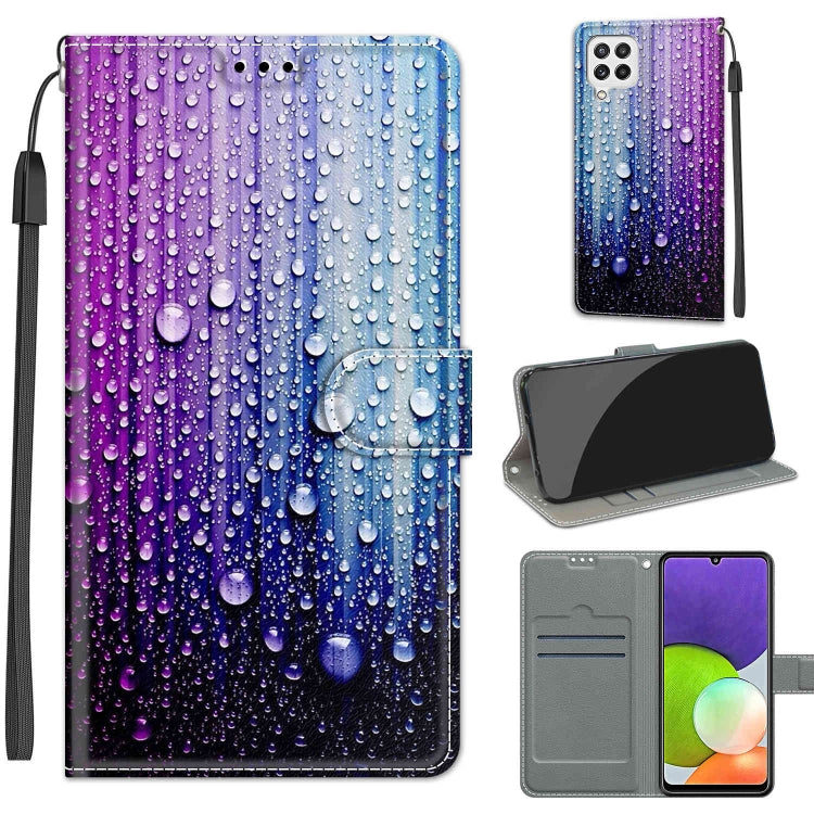 Voltage Coloured Drawing Magnetic Clasp Horizontal Flip PU Leather Case with Holder & Card Slots, For Samsung Galaxy A22 4G