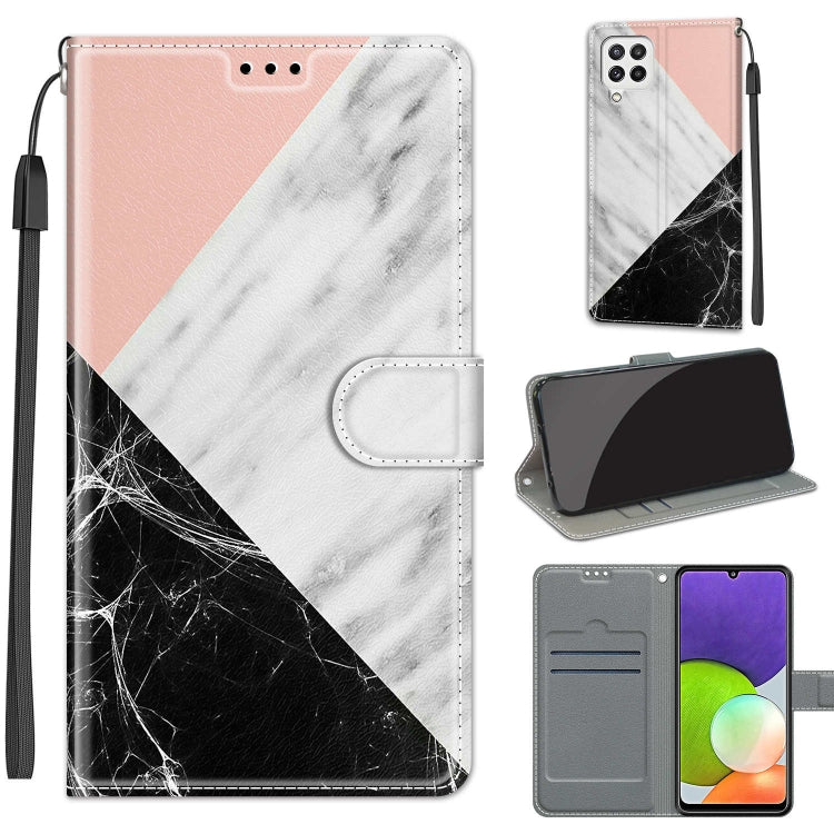 Voltage Coloured Drawing Magnetic Clasp Horizontal Flip PU Leather Case with Holder & Card Slots, For Samsung Galaxy A22 4G