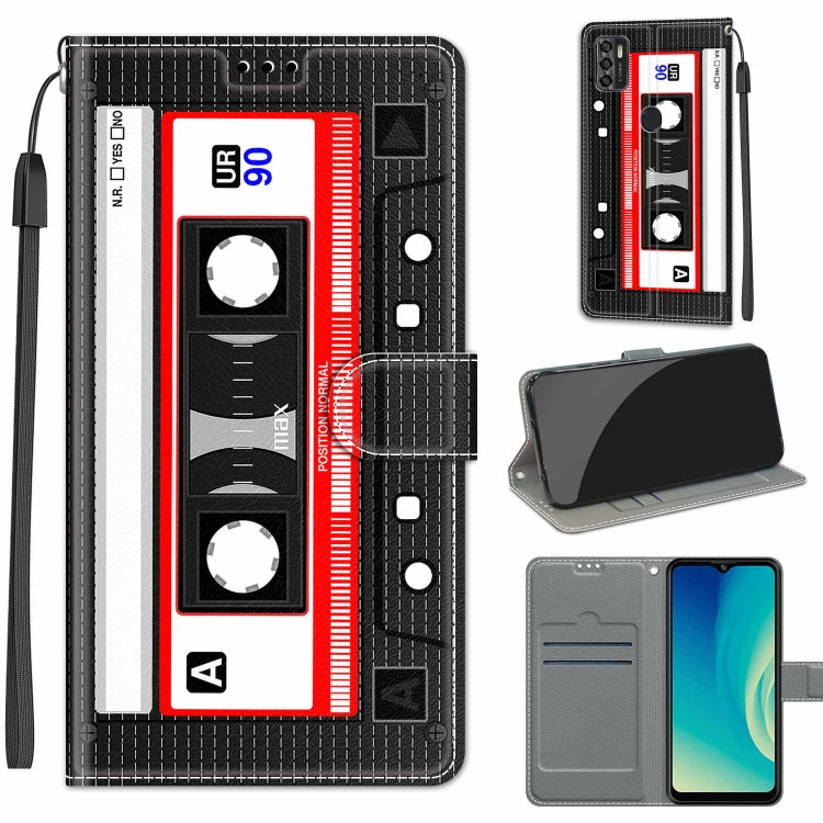 Voltage Coloured Drawing Magnetic Clasp Horizontal Flip PU Leather Case with Holder & Card Slots, For ZTE Blade A7s 2020