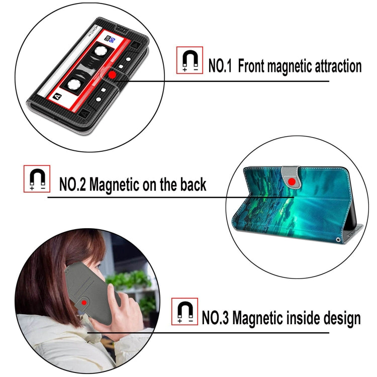 Voltage Coloured Drawing Magnetic Clasp Horizontal Flip PU Leather Case with Holder & Card Slots, For ZTE Blade A7s 2020