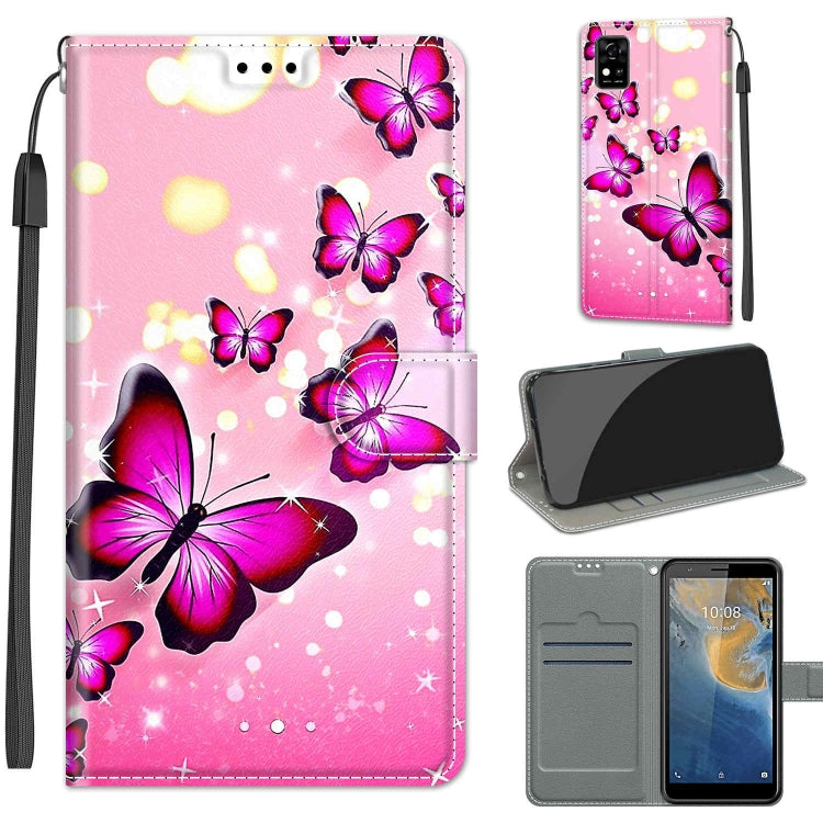 Voltage Coloured Drawing Magnetic Clasp Horizontal Flip PU Leather Case with Holder & Card Slots, For ZTE Blade A31