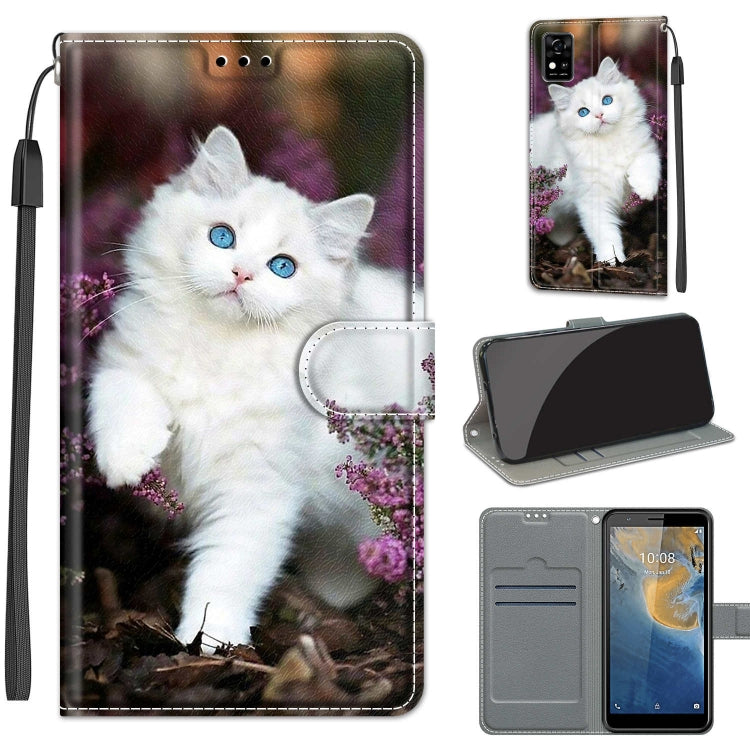 Voltage Coloured Drawing Magnetic Clasp Horizontal Flip PU Leather Case with Holder & Card Slots, For ZTE Blade A31