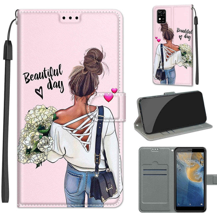 Voltage Coloured Drawing Magnetic Clasp Horizontal Flip PU Leather Case with Holder & Card Slots, For ZTE Blade A31