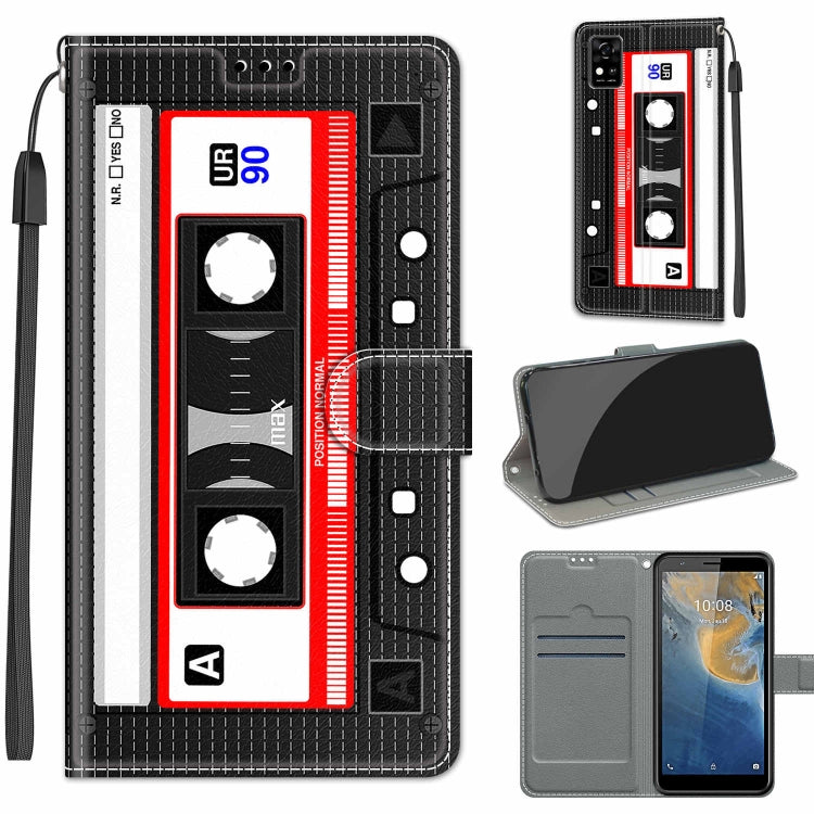 Voltage Coloured Drawing Magnetic Clasp Horizontal Flip PU Leather Case with Holder & Card Slots, For ZTE Blade A31