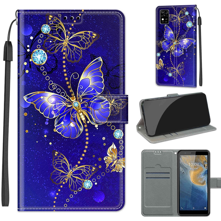 Voltage Coloured Drawing Magnetic Clasp Horizontal Flip PU Leather Case with Holder & Card Slots, For ZTE Blade A31