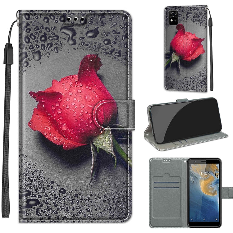 Voltage Coloured Drawing Magnetic Clasp Horizontal Flip PU Leather Case with Holder & Card Slots, For ZTE Blade A31