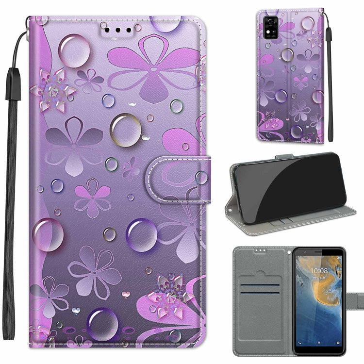 Voltage Coloured Drawing Magnetic Clasp Horizontal Flip PU Leather Case with Holder & Card Slots, For ZTE Blade A31