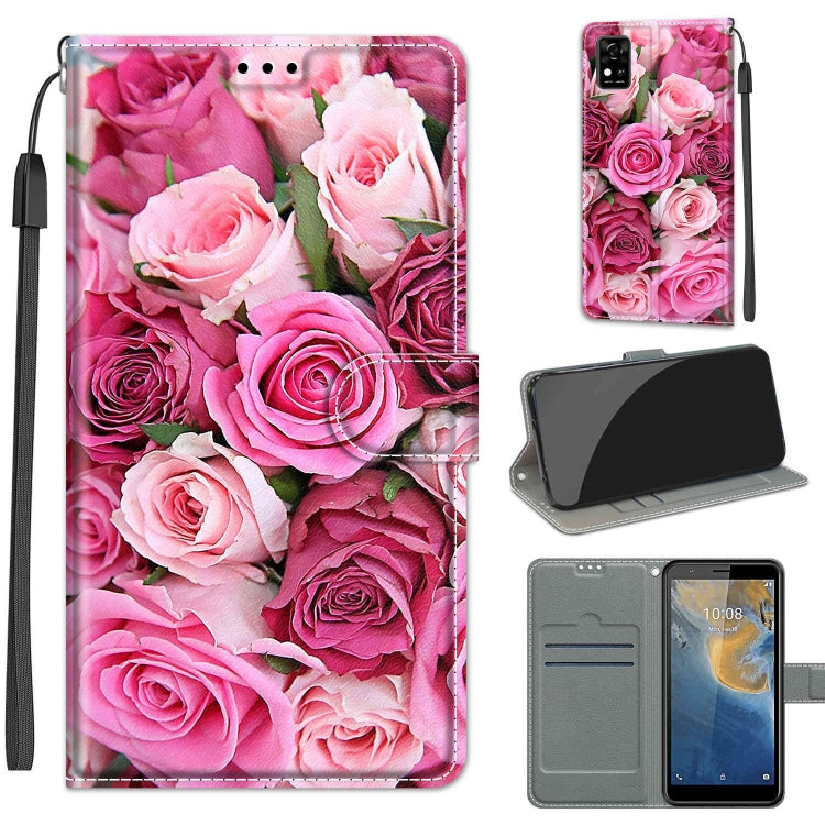 Voltage Coloured Drawing Magnetic Clasp Horizontal Flip PU Leather Case with Holder & Card Slots, For ZTE Blade A31