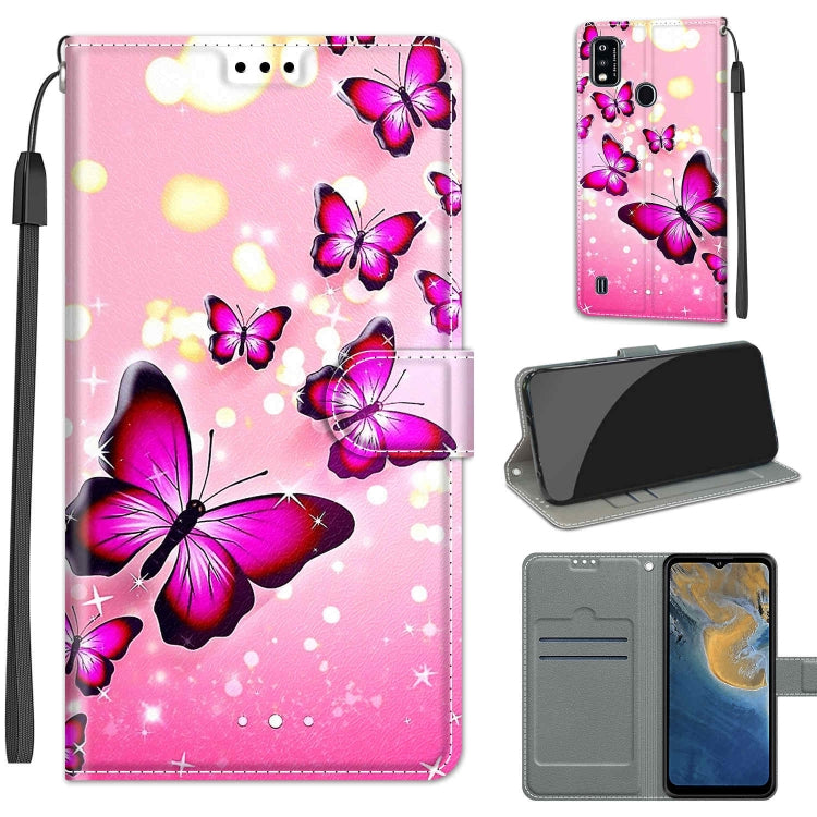 Voltage Coloured Drawing Magnetic Clasp Horizontal Flip PU Leather Case with Holder & Card Slots, For ZTE Blade A51