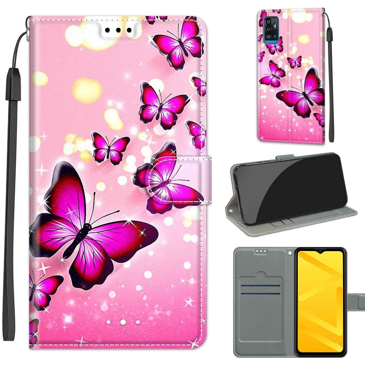 Voltage Coloured Drawing Magnetic Clasp Horizontal Flip PU Leather Case with Holder & Card Slots, For ZTE Blade A71