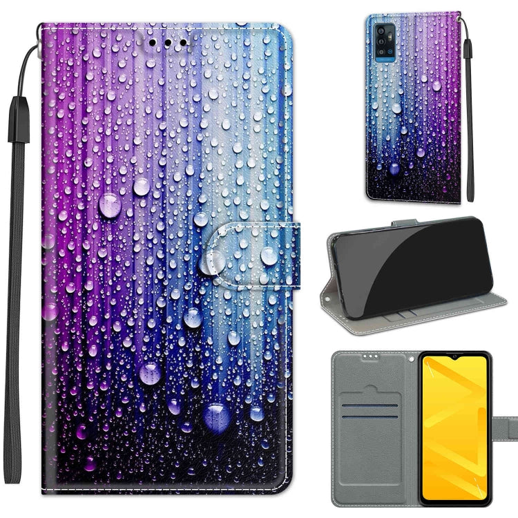 Voltage Coloured Drawing Magnetic Clasp Horizontal Flip PU Leather Case with Holder & Card Slots, For ZTE Blade A71