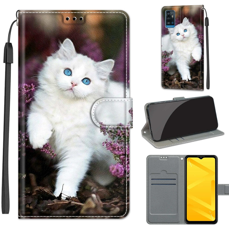 Voltage Coloured Drawing Magnetic Clasp Horizontal Flip PU Leather Case with Holder & Card Slots, For ZTE Blade A71