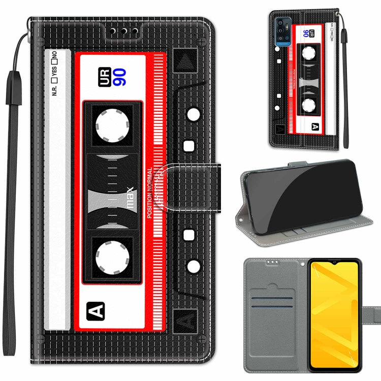 Voltage Coloured Drawing Magnetic Clasp Horizontal Flip PU Leather Case with Holder & Card Slots, For ZTE Blade A71