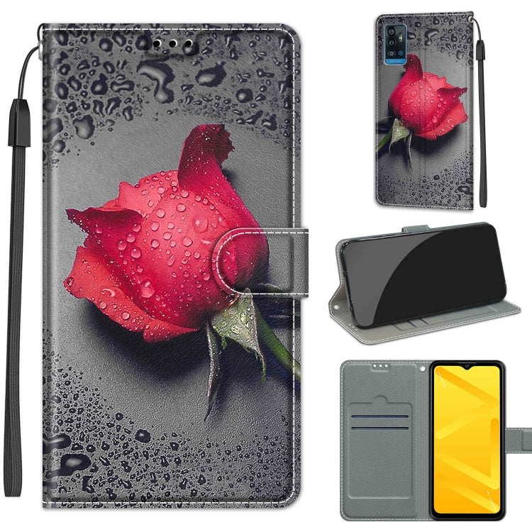 Voltage Coloured Drawing Magnetic Clasp Horizontal Flip PU Leather Case with Holder & Card Slots, For ZTE Blade A71