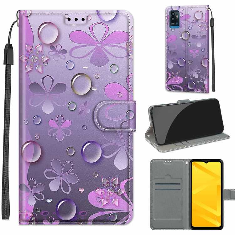 Voltage Coloured Drawing Magnetic Clasp Horizontal Flip PU Leather Case with Holder & Card Slots, For ZTE Blade A71