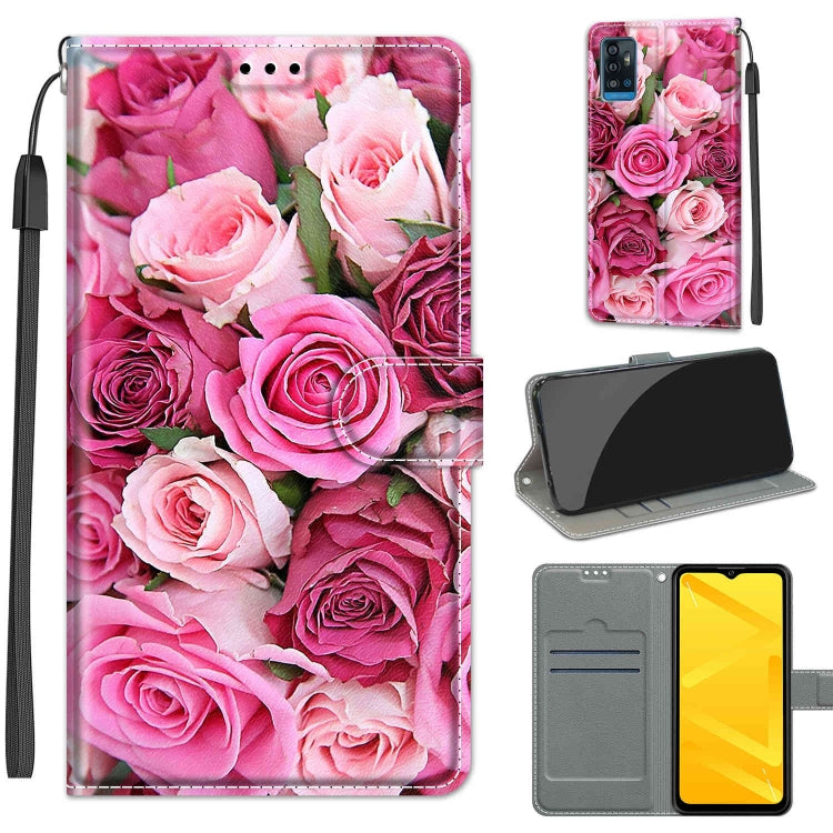 Voltage Coloured Drawing Magnetic Clasp Horizontal Flip PU Leather Case with Holder & Card Slots, For ZTE Blade A71