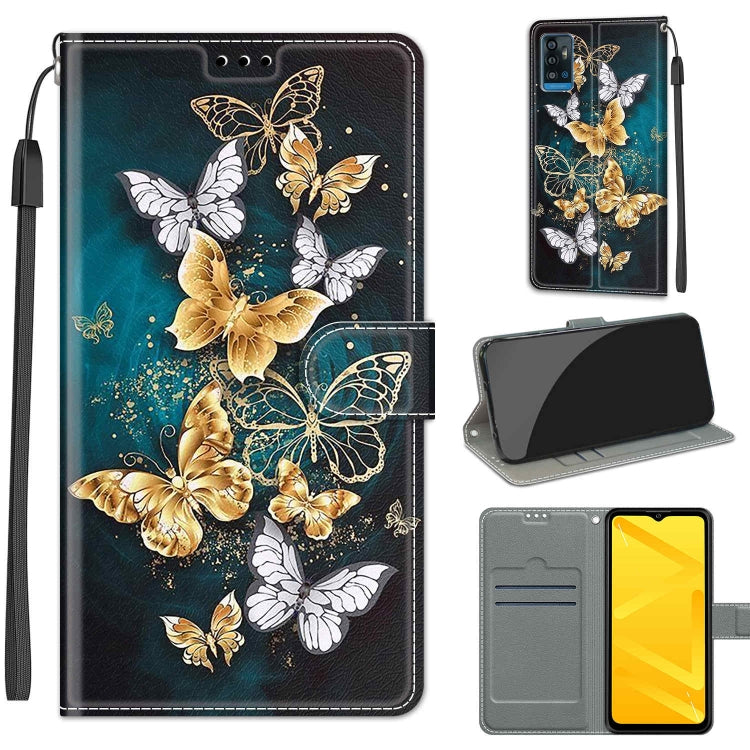 Voltage Coloured Drawing Magnetic Clasp Horizontal Flip PU Leather Case with Holder & Card Slots, For ZTE Blade A71