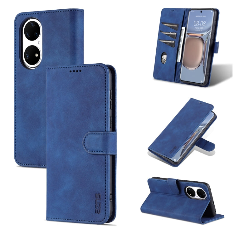 AZNS Skin Feel Calf Texture Horizontal Flip Leather Case with Card Slots & Holder & Wallet