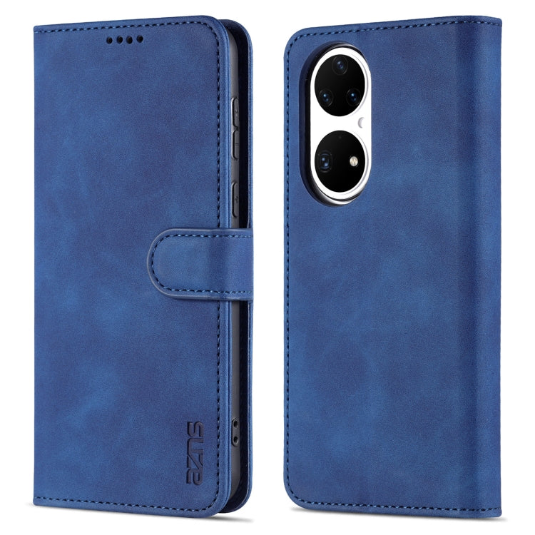 AZNS Skin Feel Calf Texture Horizontal Flip Leather Case with Card Slots & Holder & Wallet