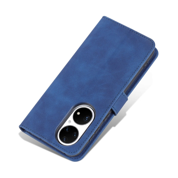 AZNS Skin Feel Calf Texture Horizontal Flip Leather Case with Card Slots & Holder & Wallet