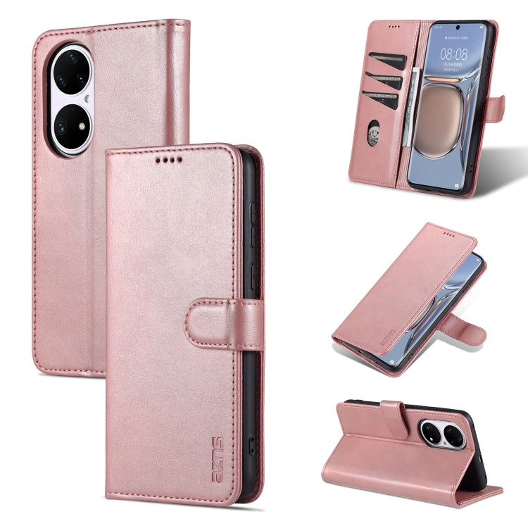 AZNS Skin Feel Calf Texture Horizontal Flip Leather Case with Card Slots & Holder & Wallet