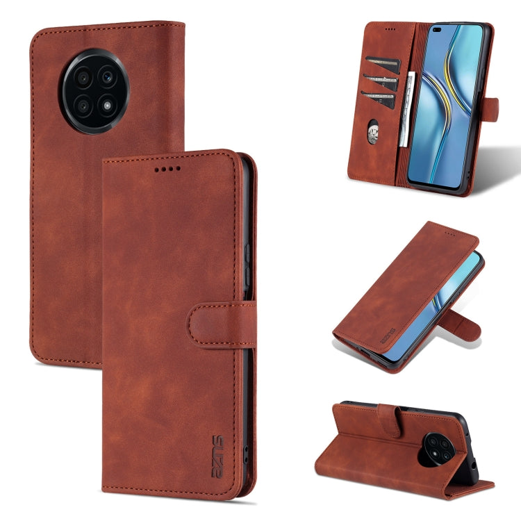 AZNS Skin Feel Calf Texture Horizontal Flip Leather Case with Card Slots & Holder & Wallet