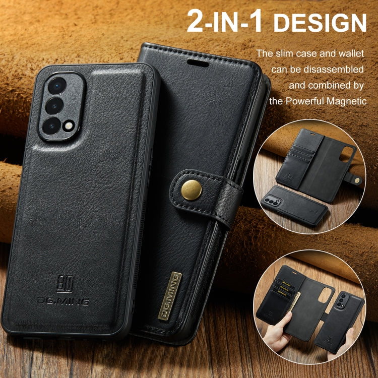 DG.MING Crazy Horse Texture Flip Detachable Magnetic Leather Case with Holder & Card Slots & Wallet, For OnePlus Nord 2 5G, For OnePlus Nord N200 5G, For Huawei P50, For Huawei P50 Pro