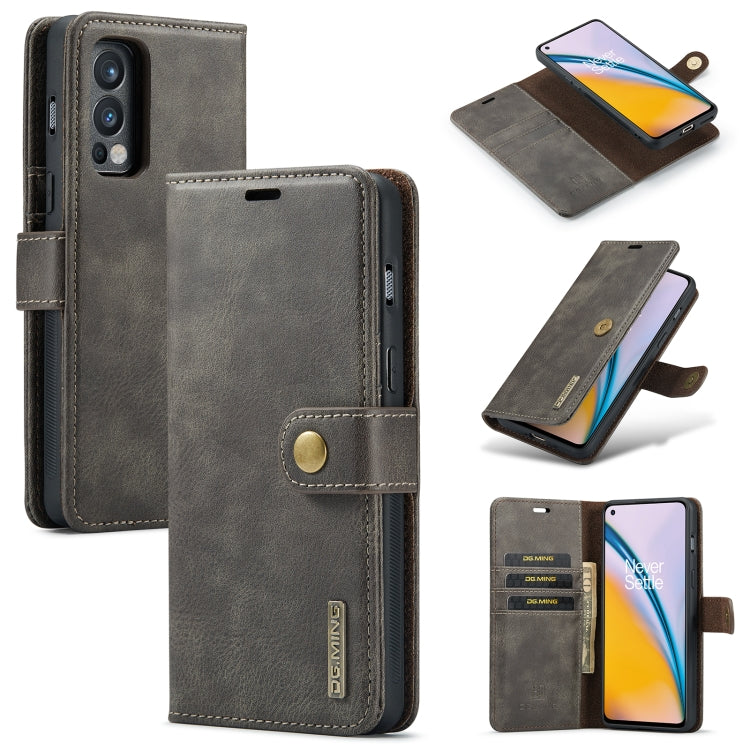 DG.MING Crazy Horse Texture Flip Detachable Magnetic Leather Case with Holder & Card Slots & Wallet, For OnePlus Nord 2 5G, For OnePlus Nord N200 5G, For Huawei P50, For Huawei P50 Pro