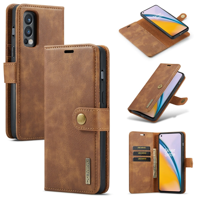 DG.MING Crazy Horse Texture Flip Detachable Magnetic Leather Case with Holder & Card Slots & Wallet, For OnePlus Nord 2 5G, For OnePlus Nord N200 5G, For Huawei P50, For Huawei P50 Pro