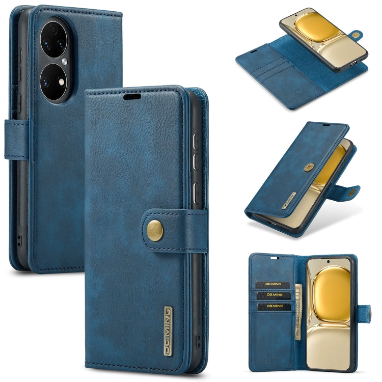 DG.MING Crazy Horse Texture Flip Detachable Magnetic Leather Case with Holder & Card Slots & Wallet, For OnePlus Nord 2 5G, For OnePlus Nord N200 5G, For Huawei P50, For Huawei P50 Pro