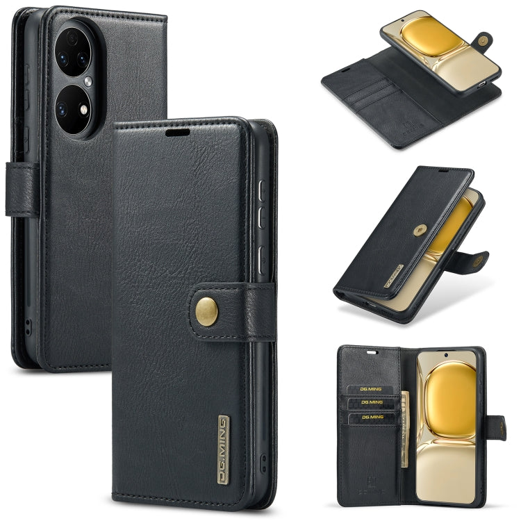 DG.MING Crazy Horse Texture Flip Detachable Magnetic Leather Case with Holder & Card Slots & Wallet, For OnePlus Nord 2 5G, For OnePlus Nord N200 5G, For Huawei P50, For Huawei P50 Pro