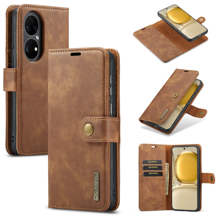 DG.MING Crazy Horse Texture Flip Detachable Magnetic Leather Case with Holder & Card Slots & Wallet