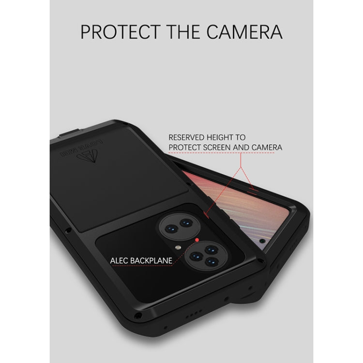 LOVE MEI Metal Shockproof Waterproof Dustproof Protective Phone Case without Glass