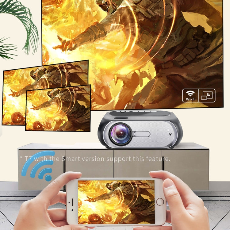 T7 1920x1080P 200 ANSI Portable Home Theater LED HD Digital Projector, Same Screen Version,